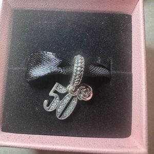 Pandora Silver 50th Charm
